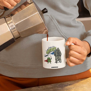 Funny Frog Protest Comic Graphic Coffee Mug Ribbit Resist Stand Against TS02 Print Your Wear