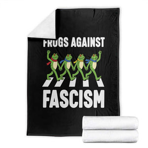 Walking Frog Against Fascism Throw Blanket Frogs Band Resistance Protest - Print Your Wear