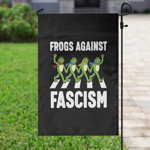 Walking Frog Against Fascism Garden Flag Frogs Band Resistance Protest - Print Your Wear