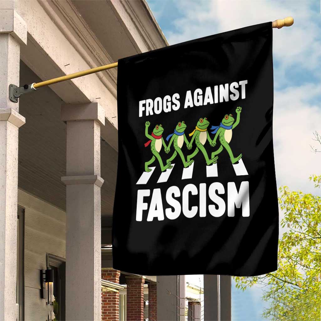 Walking Frog Against Fascism Garden Flag Frogs Band Resistance Protest TS02 Print Your Wear