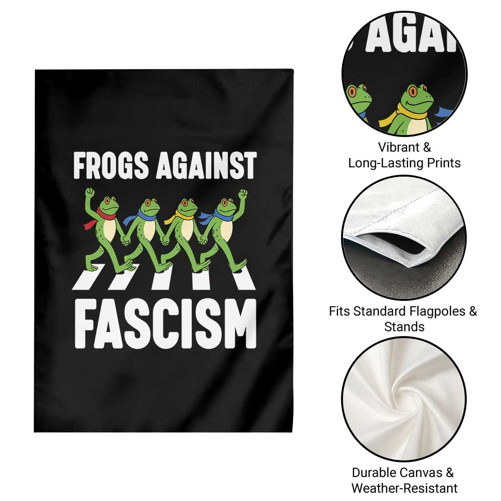 Walking Frog Against Fascism Garden Flag Frogs Band Resistance Protest TS02 Print Your Wear