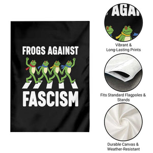 Walking Frog Against Fascism Garden Flag Frogs Band Resistance Protest - Print Your Wear