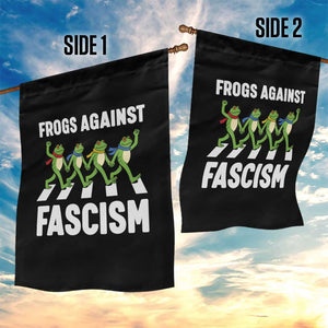Walking Frog Against Fascism Garden Flag Frogs Band Resistance Protest - Print Your Wear