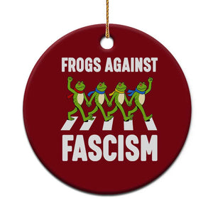 Walking Frog Against Fascism Ceramic Ornament Frogs Band Resistance Protest - Print Your Wear