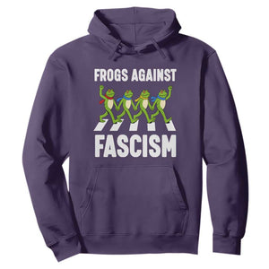 Walking Frog Against Fascism Hoodie Frogs Band Resistance Protest TS02 Purple Print Your Wear