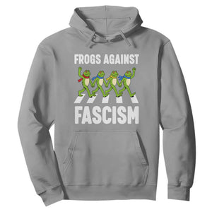 Walking Frog Against Fascism Hoodie Frogs Band Resistance Protest TS02 Sport Gray Print Your Wear