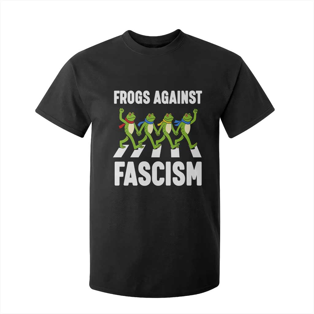 Walking Frog Against Fascism T Shirt For Kid Frogs Band Resistance Protest - Print Your Wear