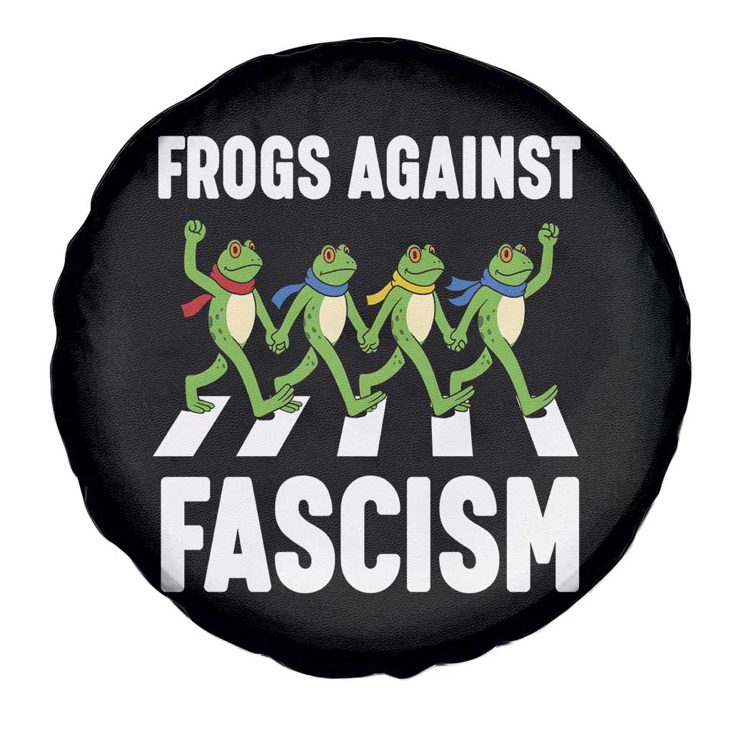 Walking Frog Against Fascism Spare Tire Cover Frogs Band Resistance Protest TS02 Print Your Wear