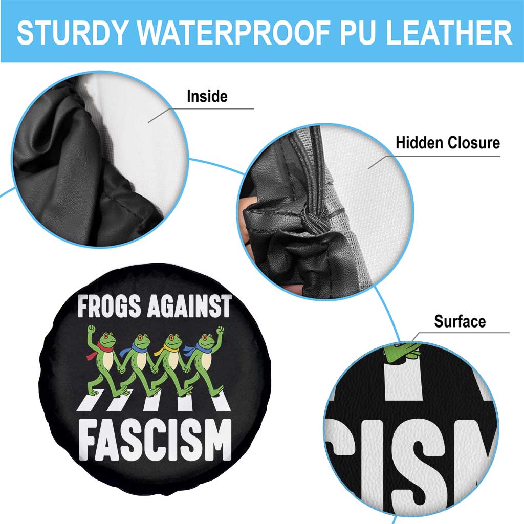 Walking Frog Against Fascism Spare Tire Cover Frogs Band Resistance Protest TS02 Print Your Wear