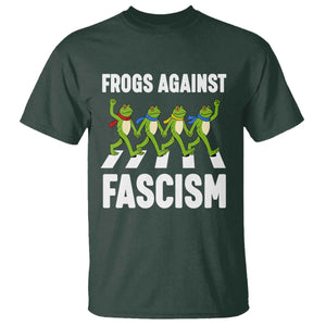 Walking Frog Against Fascism T Shirt Frogs Band Resistance Protest TS02 Dark Forest Green Print Your Wear