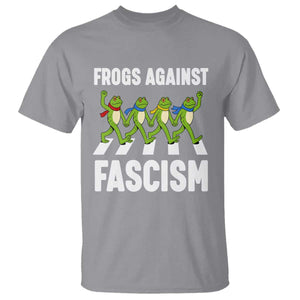 Walking Frog Against Fascism T Shirt Frogs Band Resistance Protest TS02 Sport Gray Print Your Wear