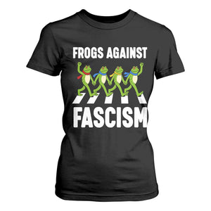 Walking Frog Against Fascism T Shirt For Women Frogs Band Resistance Protest TS02 Black Print Your Wear