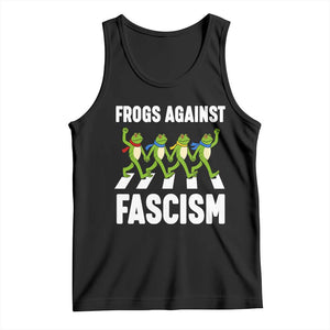 Walking Frog Against Fascism Tank Top Frogs Band Resistance Protest TS02 Black Print Your Wear