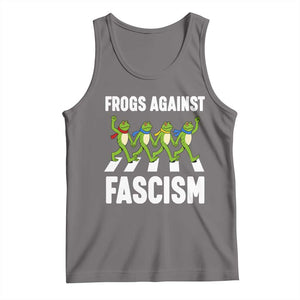 Walking Frog Against Fascism Tank Top Frogs Band Resistance Protest TS02 Deep Heather Print Your Wear