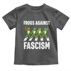 Walking Frog Against Fascism Toddler T Shirt Frogs Band Resistance Protest TS02 Dark Heather Print Your Wear