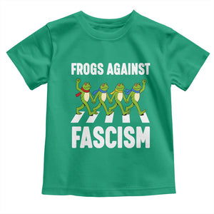 Walking Frog Against Fascism Toddler T Shirt Frogs Band Resistance Protest TS02 Irish Green Print Your Wear