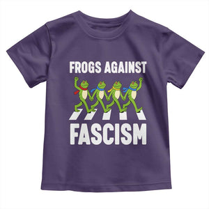 Walking Frog Against Fascism Toddler T Shirt Frogs Band Resistance Protest TS02 Purple Print Your Wear