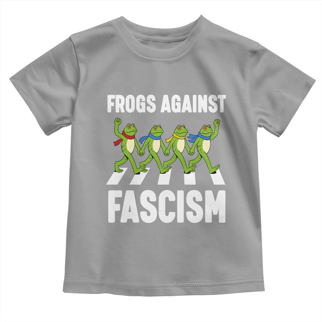 Walking Frog Against Fascism Toddler T Shirt Frogs Band Resistance Protest TS02 Sport Gray Print Your Wear