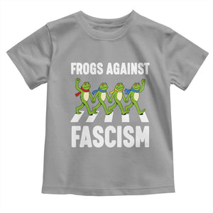 Walking Frog Against Fascism Toddler T Shirt Frogs Band Resistance Protest TS02 Sport Gray Print Your Wear
