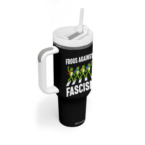 Walking Frog Against Fascism Tumbler With Handle Frogs Band Resistance Protest TS02 Print Your Wear