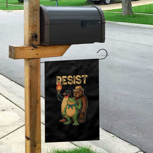 Resist Social Club 2025 Garden Flag Bear Penguin Frog Protest Unity for Social Justice - Print Your Wear