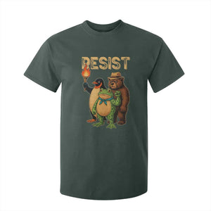 Resist Social Club 2025 T Shirt For Kid Bear Penguin Frog Protest Unity for Social Justice TS02 Dark Forest Green Print Your Wear