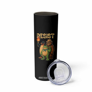 Resist Social Club 2025 Skinny Tumbler Bear Penguin Frog Protest Unity for Social Justice TS02 Print Your Wear