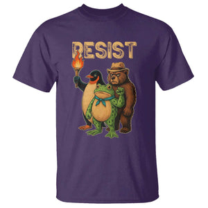 Resist Social Club 2025 T Shirt Bear Penguin Frog Protest Unity for Social Justice TS02 Purple Print Your Wear