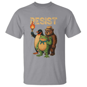 Resist Social Club 2025 T Shirt Bear Penguin Frog Protest Unity for Social Justice TS02 Sport Gray Print Your Wear