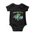 Portland On Ice 2025 Baby Onesie Resist Frog and Inflatable Animals Protest Sarcastic Politics TS02 Black Print Your Wear
