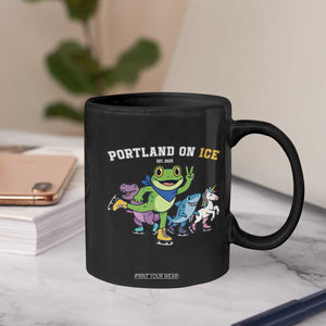 Portland On Ice 2025 Coffee Mug Resist Frog and Inflatable Animals Protest Sarcastic Politics TS02 Print Your Wear