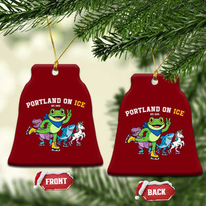 Portland On Ice 2025 Ceramic Ornament Resist Frog and Inflatable Animals Protest Sarcastic Politics - Print Your Wear