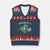 Portland On Ice 2025 V-Neck Knit Sweater Vest Resist Frog and Inflatable Animals Protest Sarcastic Politics - Print Your Wear