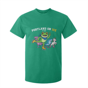 Portland On Ice 2025 T Shirt For Kid Resist Frog and Inflatable Animals Protest Sarcastic Politics TS02 Irish Green Print Your Wear