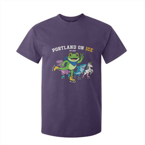 Portland On Ice 2025 T Shirt For Kid Resist Frog and Inflatable Animals Protest Sarcastic Politics TS02 Purple Print Your Wear