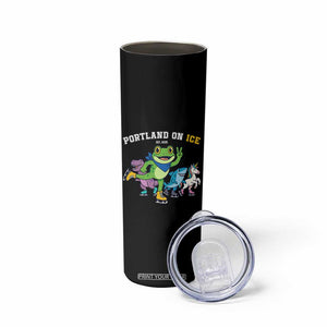 Portland On Ice 2025 Skinny Tumbler Resist Frog and Inflatable Animals Protest Sarcastic Politics TS02 Print Your Wear