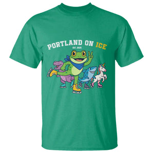 Portland On Ice 2025 T Shirt Resist Frog and Inflatable Animals Protest Sarcastic Politics TS02 Irish Green Print Your Wear