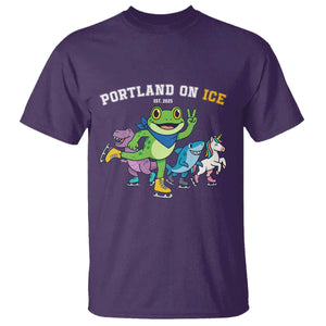 Portland On Ice 2025 T Shirt Resist Frog and Inflatable Animals Protest Sarcastic Politics TS02 Purple Print Your Wear