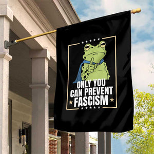 Only You Can Prevent Fascism Patriotic Frog Garden Flag Resist Protest Poster - Print Your Wear