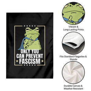 Only You Can Prevent Fascism Patriotic Frog Garden Flag Resist Protest Poster - Print Your Wear