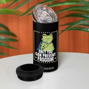 Only You Can Prevent Fascism Patriotic Frog 4 in 1 Can Cooler Tumbler Resist Protest Poster TS02 Print Your Wear