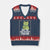 Only You Can Prevent Fascism Patriotic Frog V-Neck Knit Sweater Vest Resist Protest Poster - Print Your Wear