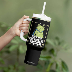 Only You Can Prevent Fascism Patriotic Frog Tumbler With Handle Resist Protest Poster TS02 Print Your Wear