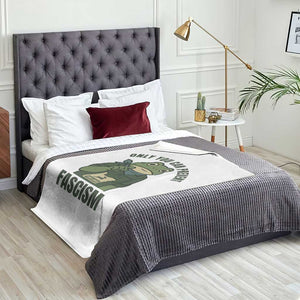 Only You Can Prevent Fascism Portland Frog Throw Blanket Resist Protest Forest Ranger - Print Your Wear