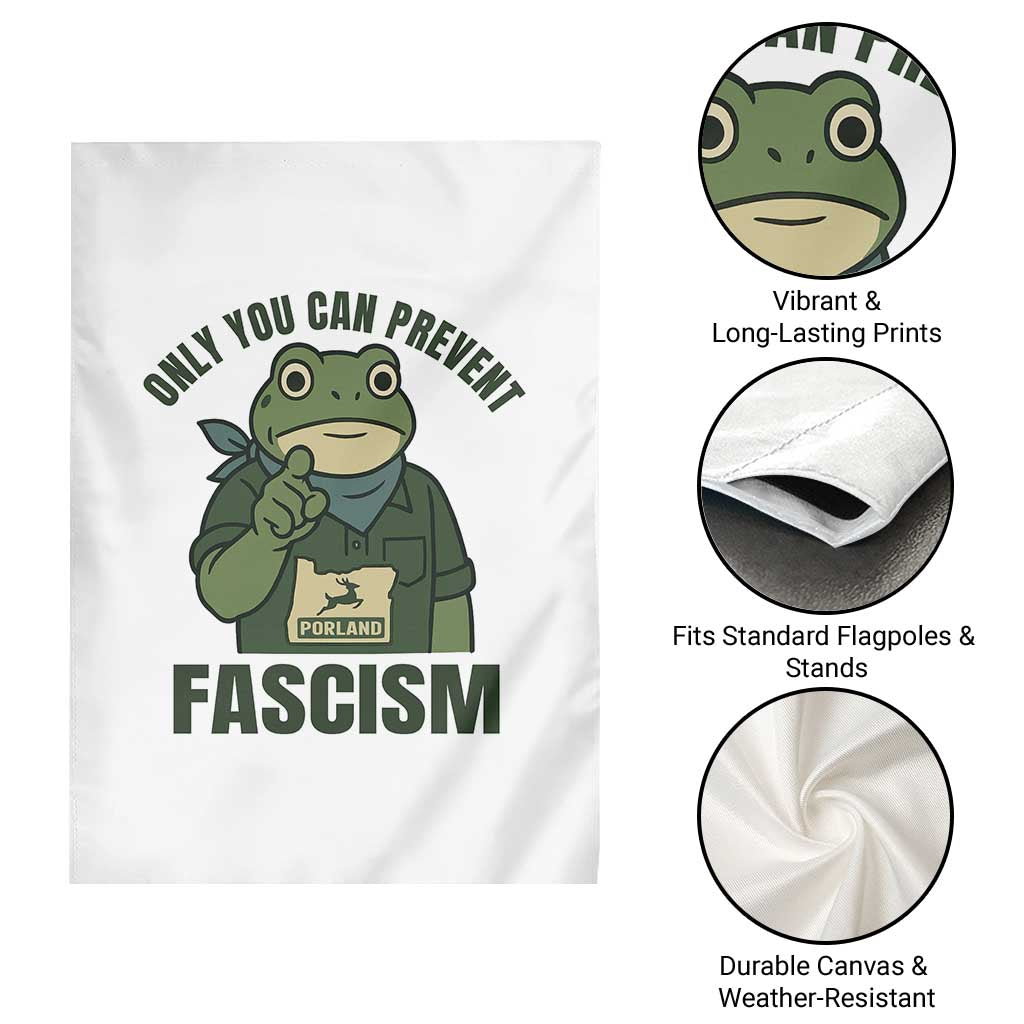 Only You Can Prevent Fascism Portland Frog Garden Flag Resist Protest Forest Ranger TS02 Print Your Wear