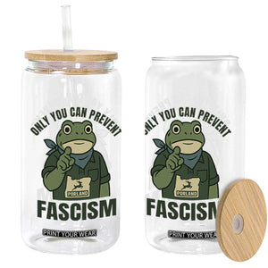 Only You Can Prevent Fascism Portland Frog Glass Can Resist Protest Forest Ranger TS02 Print Your Wear
