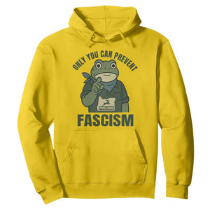 Only You Can Prevent Fascism Portland Frog Hoodie Resist Protest Forest Ranger TS02 Daisy Print Your Wear