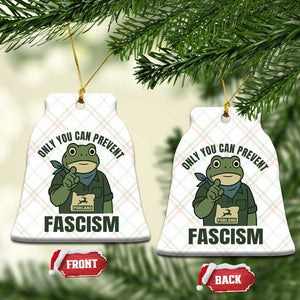 Only You Can Prevent Fascism Portland Frog Ceramic Ornament Resist Protest Forest Ranger - Print Your Wear