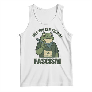 Only You Can Prevent Fascism Portland Frog Tank Top Resist Protest Forest Ranger - Print Your Wear
