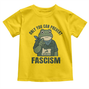 Only You Can Prevent Fascism Portland Frog Toddler T Shirt Resist Protest Forest Ranger TS02 Daisy Print Your Wear